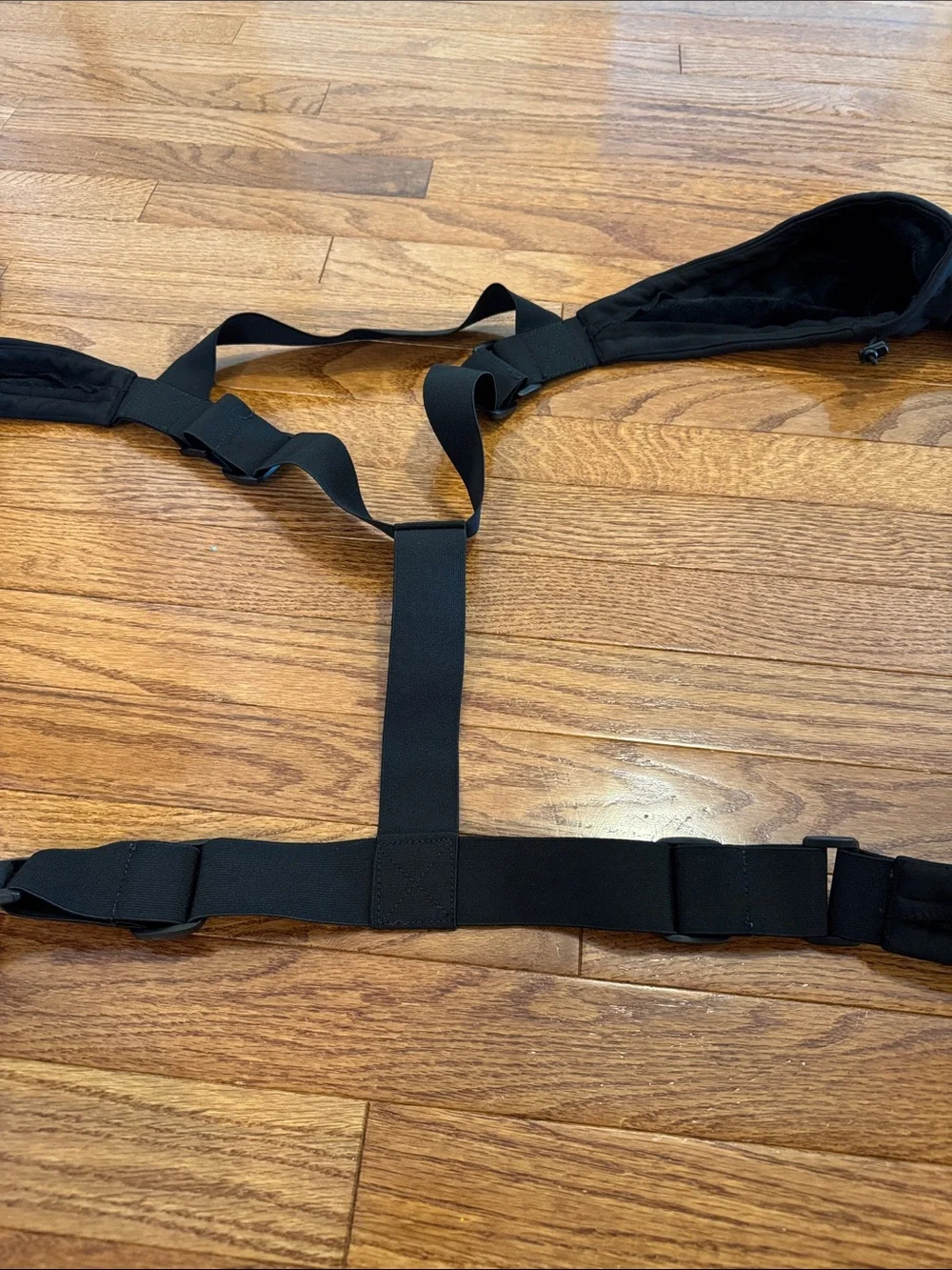 Canada Pooch Black Waterproof Dog suspender boots with Reflective Straps